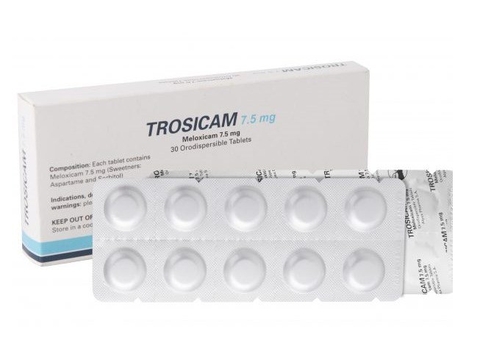 Thuốc Trosicam 7.5mg Alpex Pharma giúp giảm đau, hạ sốt, kháng viêm (30 viên)