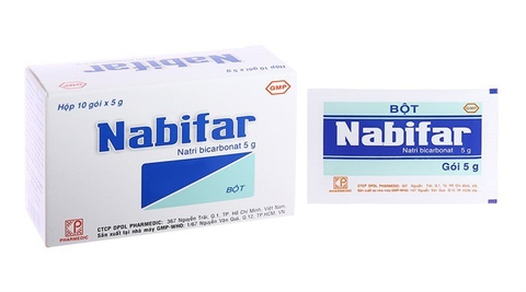 Thuốc bột Nabifar  hỗ trợ trong trường hợp vệ sinh phụ nữ, khử mồ hôi (10 gói x 5g)