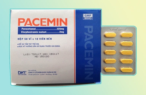 Thuốc Pacemin 325mg Hataphar điều trị cảm cúm, hắt hơi, sổ mũi (50 vỉ x 10 viên)