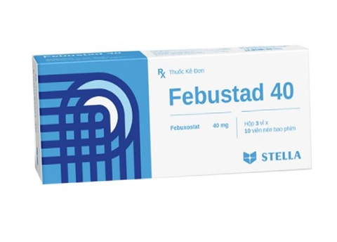 Thuốc Febustad 40mg Stella điều trị tăng acid uric huyết mạn tính (3 vỉ x 10 viên)