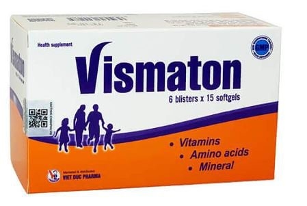 Thực phẩm bảo vệ sức khỏe bổ sung vitamin & khoáng chất Vismaton (Hộp 6 vỉ x 15 viên)