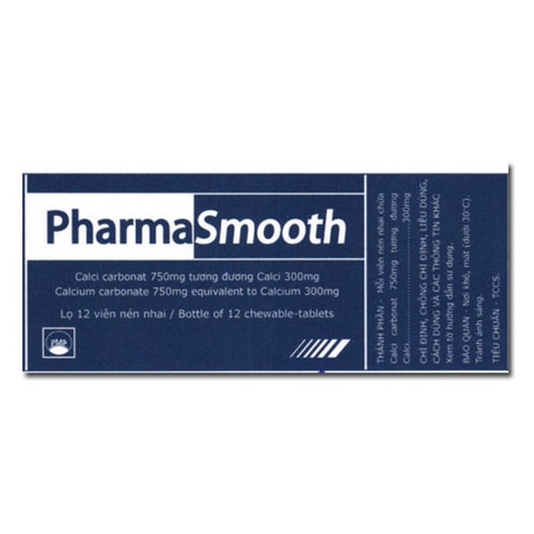 PHARMASMOOTH - Thuốc bổ sung canxi, trị chứng rối loạn dạ dày, khó tiêu, ợ nóng