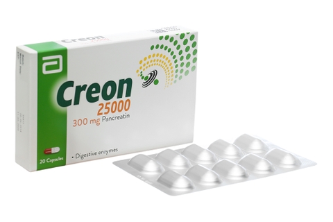 Creon 25000 bổ sung men tụy (2 vỉ x 10 viên)