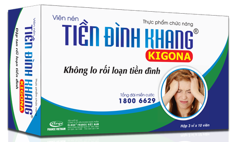 Viên uống Tiền Đình Khang Kigona Eloge hỗ trợ lưu thông máu, giảm rối loạn tiền đình (30 viên)