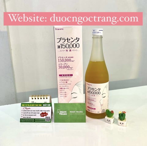 Nước Uống Đẹp Da Fracora Placenta Drink 150000mg Collagen 30000mg Từ Nhật Bản