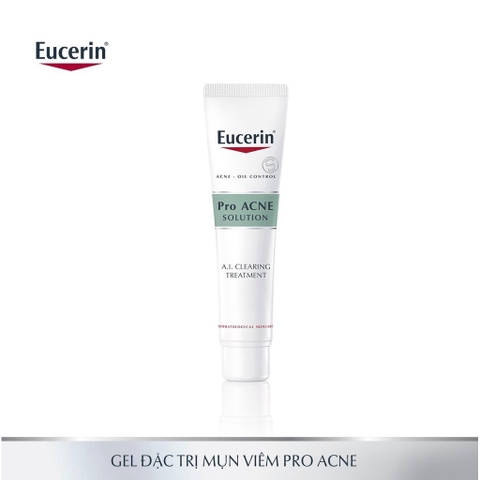 Combo Eucerin Tinh Chất Và Sữa Rửa Mặt Giảm Mụn Proacne A.I Clearing Treament 40ml & Cleansing Gel 200ml
