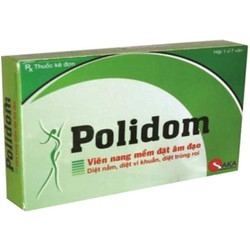 Viên nang mềm đặt âm đạo Polidom hộp 1 vỉ x 7 viên