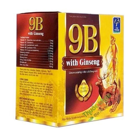 Viên uống bổ sung vitamin 9B with Ginseng hộp 100 viên