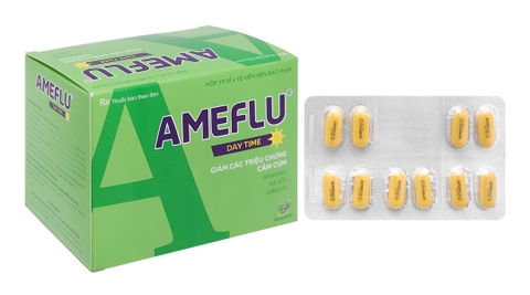 Ameflu Daytime giảm các triệu chứng cảm cúm, cảm lạnh (10 vỉ x 10 viên)