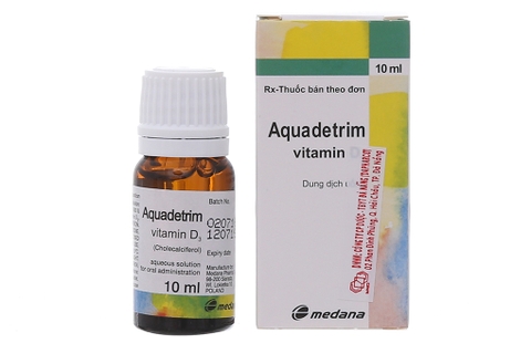 Dung dịch uống Aquadetrim Vitamin D3 15000IU/ml trị còi xương lọ 10ml