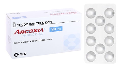 Arcoxia 90mg giảm đau, kháng viêm xương khớp (3 vỉ x 10 viên)