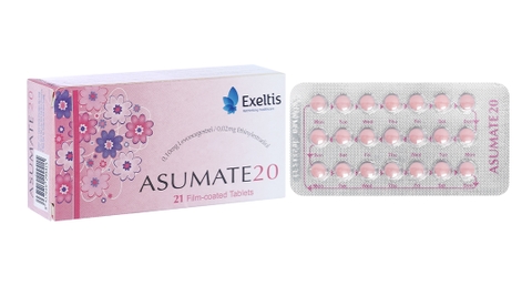 Asumate 20 thuốc tránh thai hằng ngày (1 vỉ x 21 viên)