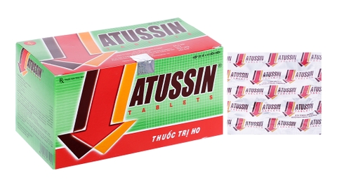 Atussin trị các chứng ho trong bệnh lý hô hấp (25 vỉ x 4 viên)