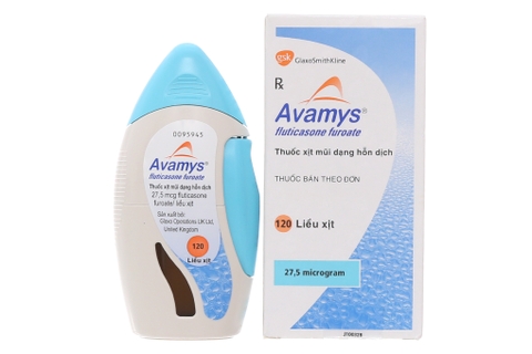 Hỗn dịch xịt mũi Avamys trị viêm mũi dị ứng chai 120 liều xịt