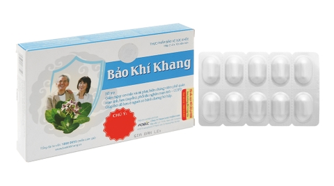 Bảo Khí Khang hỗ trợ các bệnh đường hô hấp hộp 2 vỉ x 10 viên