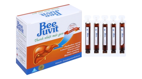 Dịch uống Beejuvit thanh nhiệt mát gan hỗ trợ giải độc gan hộp 20 ống x 10ml