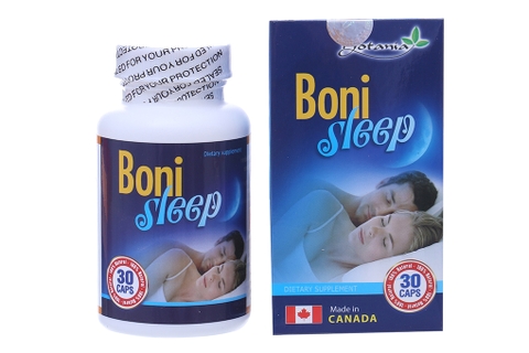 Boni Sleep an thần, giảm stress, ngủ ngon chai 30 viên