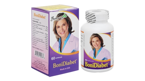 BoniDiabet+ hỗ trợ giảm lượng đường và cholesterol trong máu hộp 60 viên