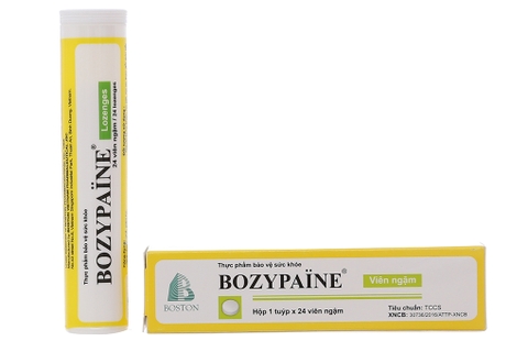 Viên ngậm Bozypaine giúp nhuận phế, giảm ho, rát họng hộp 24 viên