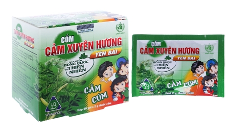 Thuốc cốm Cảm Xuyên Hương Yên Bái trị cảm cúm, cảm lạnh (20 gói x 2g)