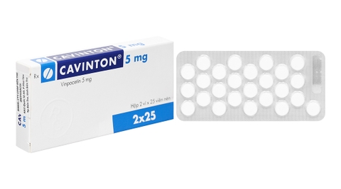 Cavinton 5mg giúp giảm các triệu chứng tâm thần (2 vỉ x 25 viên)