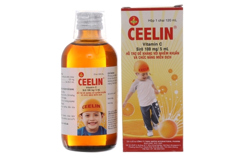 Siro Ceelin 100mg/5ml bổ sung vitamin C, tăng đề kháng chai 120ml