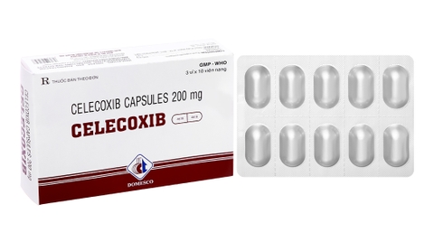 Celecoxib Domesco 200mg trị chứng thoái hóa khớp, viêm khớp dạng thấp (3 vỉ x 10 viên)
