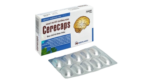 Cerecaps tuần hoàn máu não, cải thiện trí nhớ (3 vỉ x 10 viên)