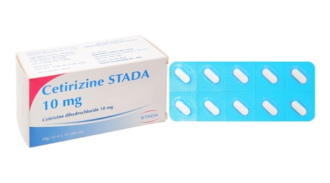 Cetirizine Stada 10mg trị các triệu chứng viêm mũi dị ứng, mày đay (10 vỉ x 10 viên)