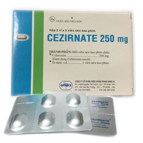 Cezirnate 250mg: Thuốc trị nhiễm khuẩn đường hô hấp dưới