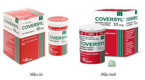 Coversyl 10mg trị tăng huyết áp, bệnh động mạch vành ổn định hộp 30 viên