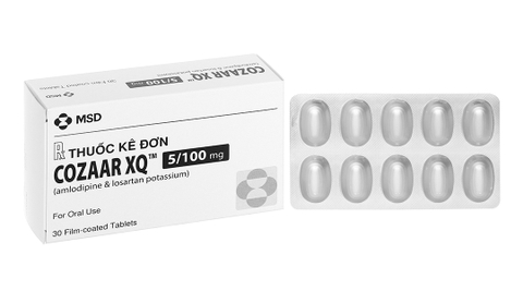 Cozaaz XQ 5/100mg trị tăng huyết áp (3 vỉ x 10 viên)