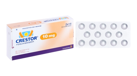 Crestor 10mg trị rối loạn mỡ máu (2 vỉ x 14 viên)