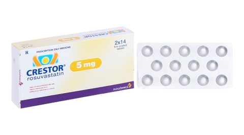 Crestor 5mg trị rối loạn mỡ máu (2 vỉ x 14 viên)