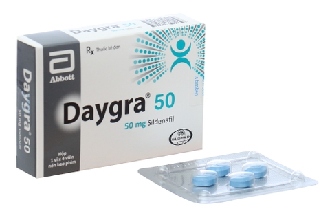 Daygra 50 trị rối loạn cương dương (1 vỉ x 4 viên)