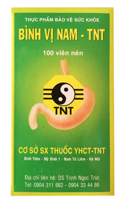 Hỗ trợ viêm loét dạ dày Bình Vị Nam - TNT hộp 1 lọ 100 viên