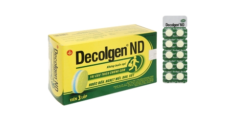 Decolgen ND trị các triệu chứng cảm (12 vỉ x 10 viên)