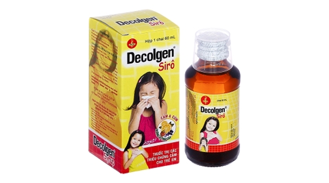 Siro Decolgen trị triệu chứng cảm cúm, viêm mũi dị ứng chai 60ml