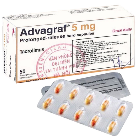 Advagraf 5 mg - Thuốc dự phòng thải ghép gan, thận ở người nhận trưởng thành.