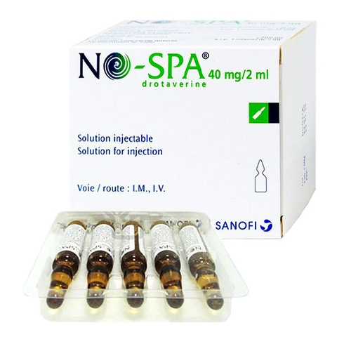 Thuốc No-Spa 40mg/2ml Sanofi điều trị sỏi túi mật, sỏi ống mật (25 ống x 2ml)