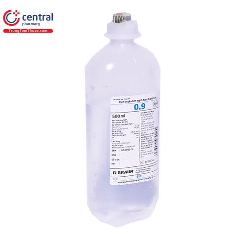 Dịch truyền Natri Clorid 0.9% Braun bổ sung natri clorid và nước (500ml)