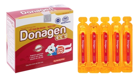 Dung dịch Donagen Gold kích thích ăn ngon, tiêu hóa tốt hộp 20 gói x 10ml