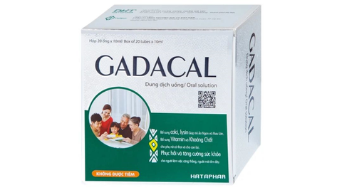 Dung dịch uống Gadacal bổ sung calci, lysin và các vitamin cho cơ thể (20 ống x 10ml)