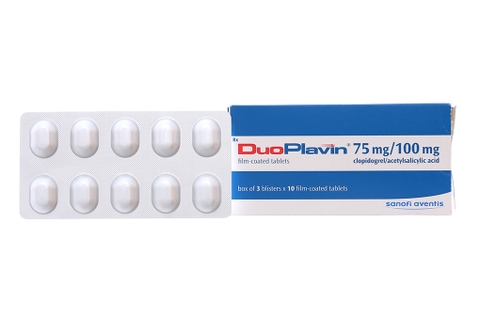 DuoPlavin 75mg/100mg phòng và trị huyết khối (3 vỉ x 10 viên)