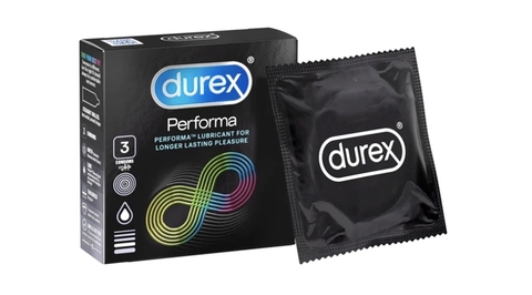 Bao cao su Durex Performa kéo dài thời gian hưng phấn 52mm hộp 3 cái