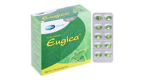 Eugica trị ho, đau họng, sổ mũi, cảm cúm, long đàm (10 vỉ x 10 viên)