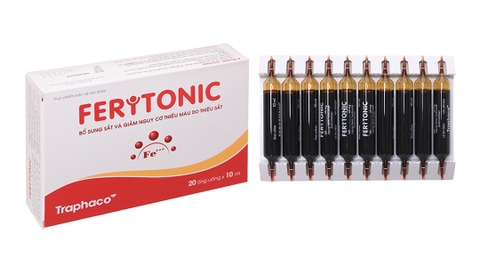 Dung dịch Feritonic bổ sung sắt, giảm nguy cơ thiếu máu hộp 20 ống x 10ml