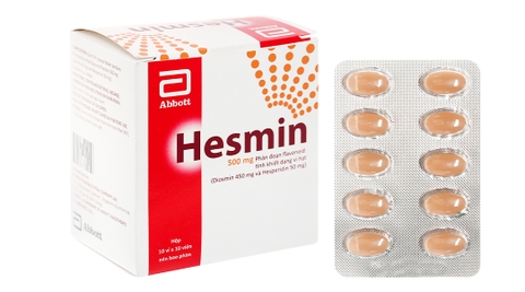 Hesmin 500mg trị trĩ, suy tĩnh mạch - mạch bạch huyết