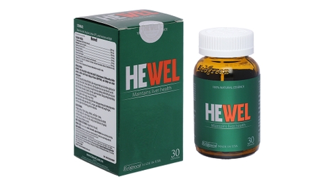 Hewel hỗ trợ giải độc gan, hạ men gan chai 30 viên