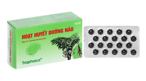 Hoạt Huyết Dưỡng Não Traphaco giúp cải thiện trí nhớ (5 vỉ x 20 viên)